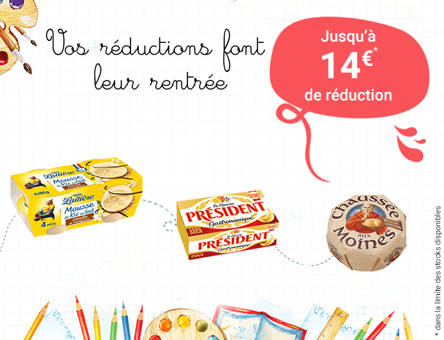 Vos réductions font leur rentrée 