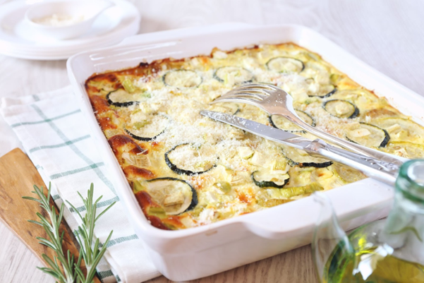 Recette de recette de gratin de courgettes à la Mozzarella