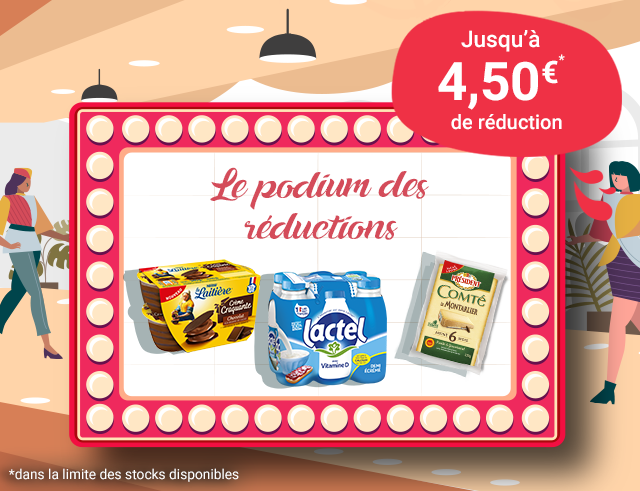 Le podium des réductions