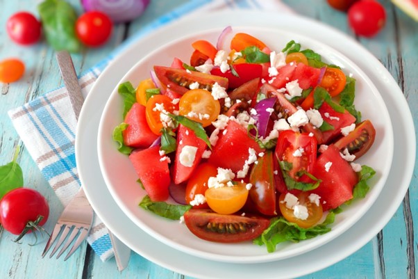Recette de Salade tomate, pastèque et feta
