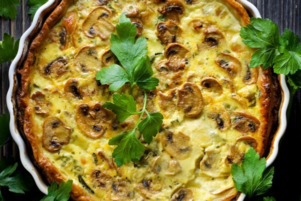 Recette de Quiche aux champignons de Paris