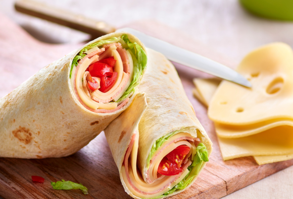 Recette de wrap au jambon et Leerdammer