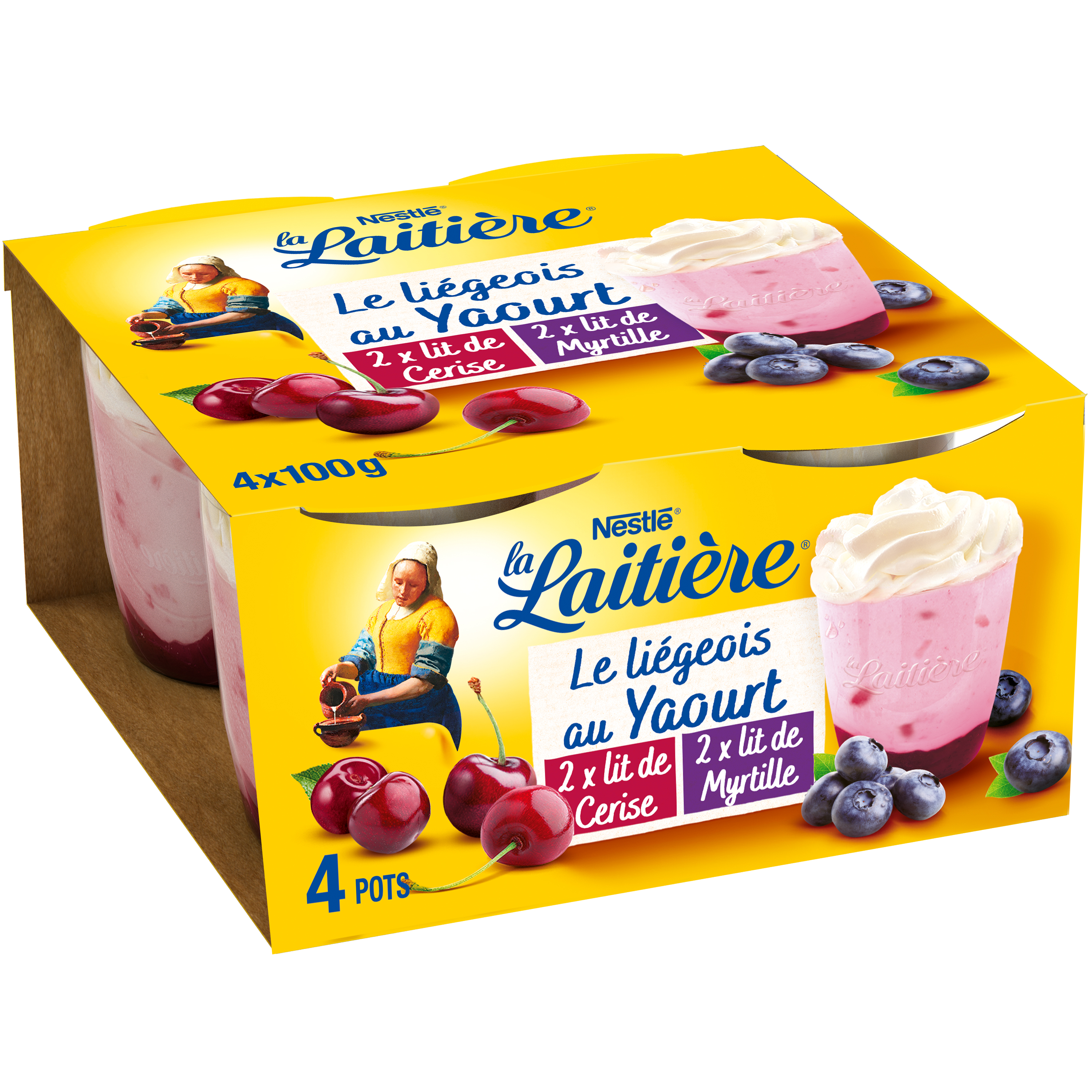 Liégeois au yaourt Cerise Myrtille