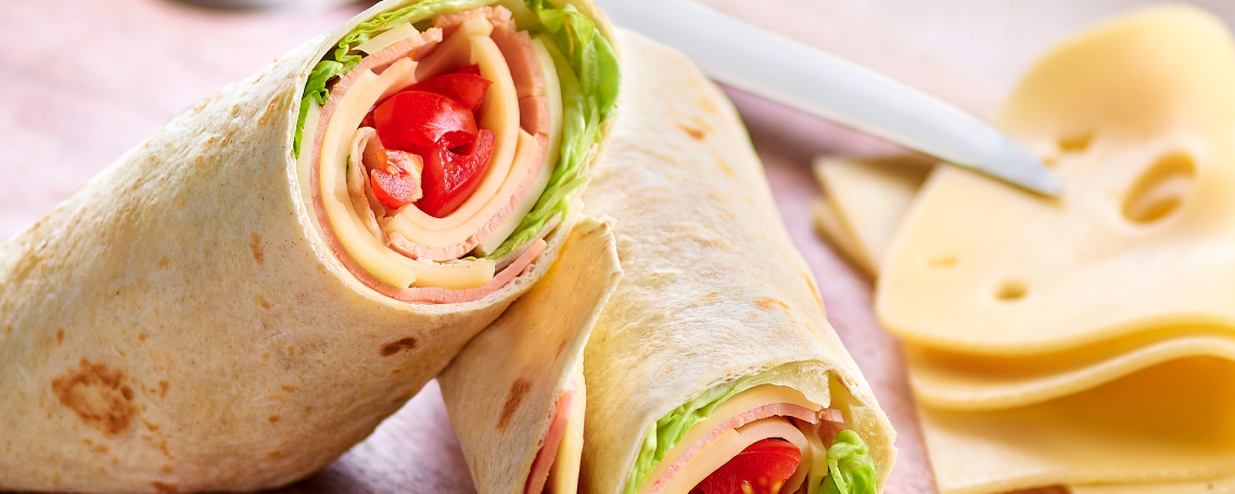 Recette de wrap au jambon et Leerdammer