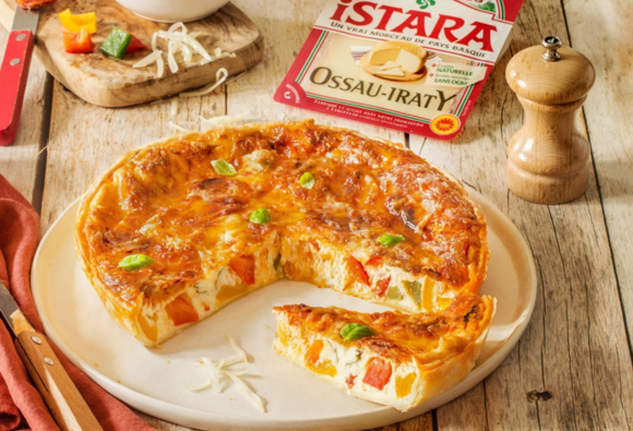 Recette de Quiche aux poivrons et Ossau Iraty Istara