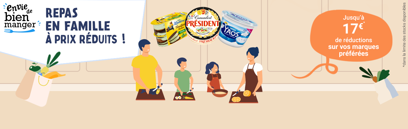 Repas en famille à prix réduits !