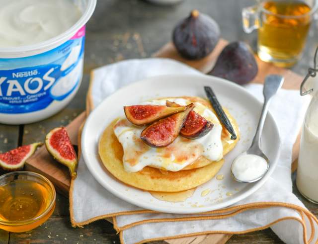 Recette de Pancakes aux figues rôties, Yaos onctueux à la vanille