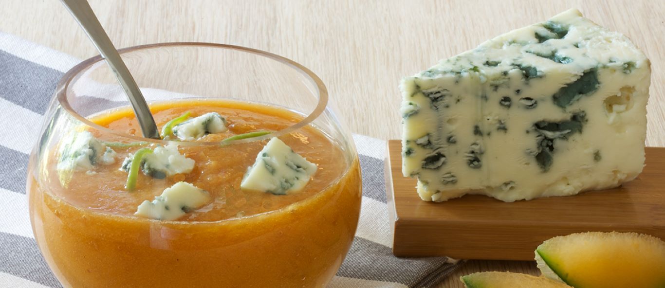 Recette de Gaspacho au melon, Roquefort AOP