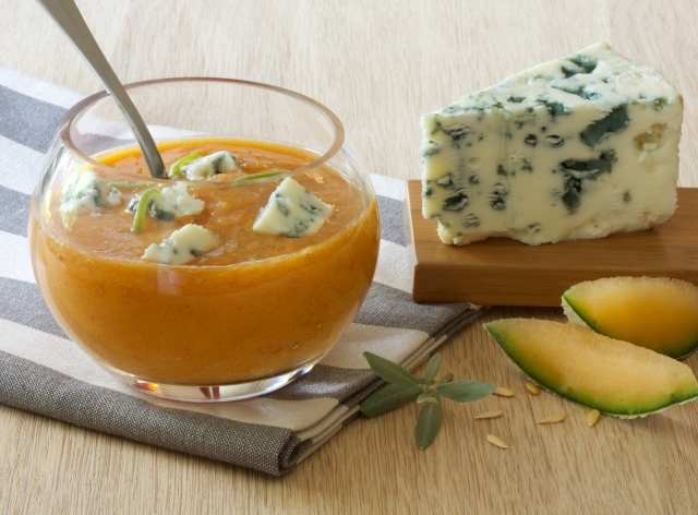 Recette de Gaspacho au melon, Roquefort AOP