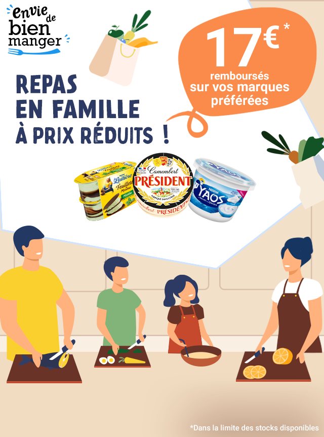 Repas en famille à prix réduits !