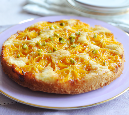 Recette de Gâteau renversé Président aux clémentines et aux pistaches