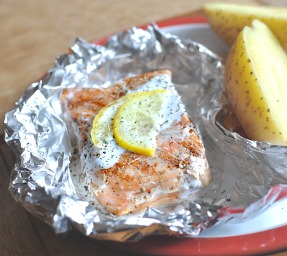 Recette de Papillotes de saumon au barbecue Bridélice 