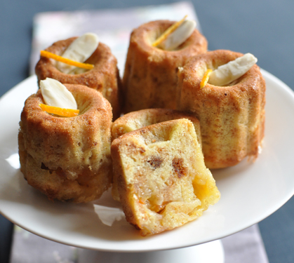 Recette de Petits moelleux fondants à l'orange et au pain d'épices Président 