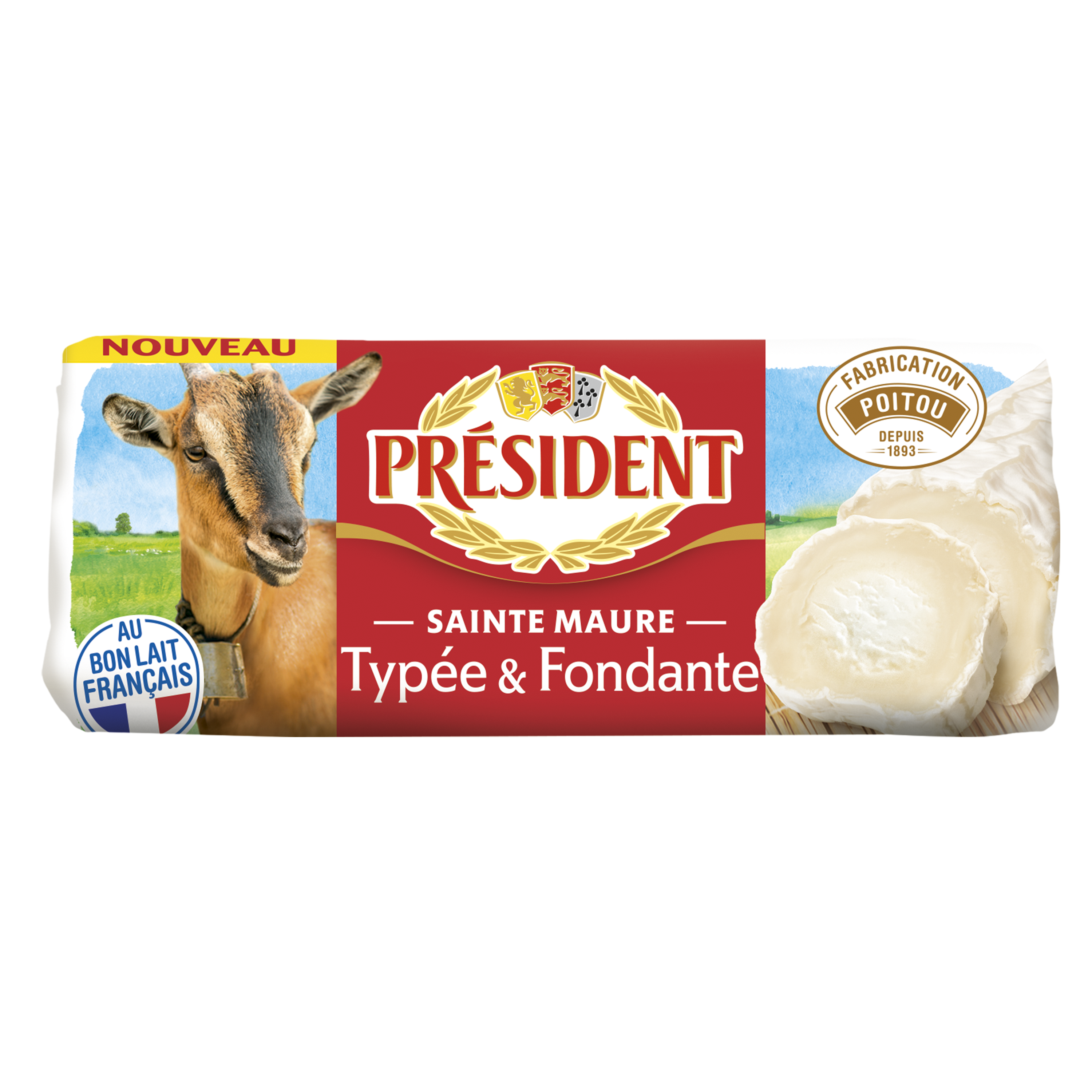 Bûches Sainte Maure Typées et Fondantes Président 200G