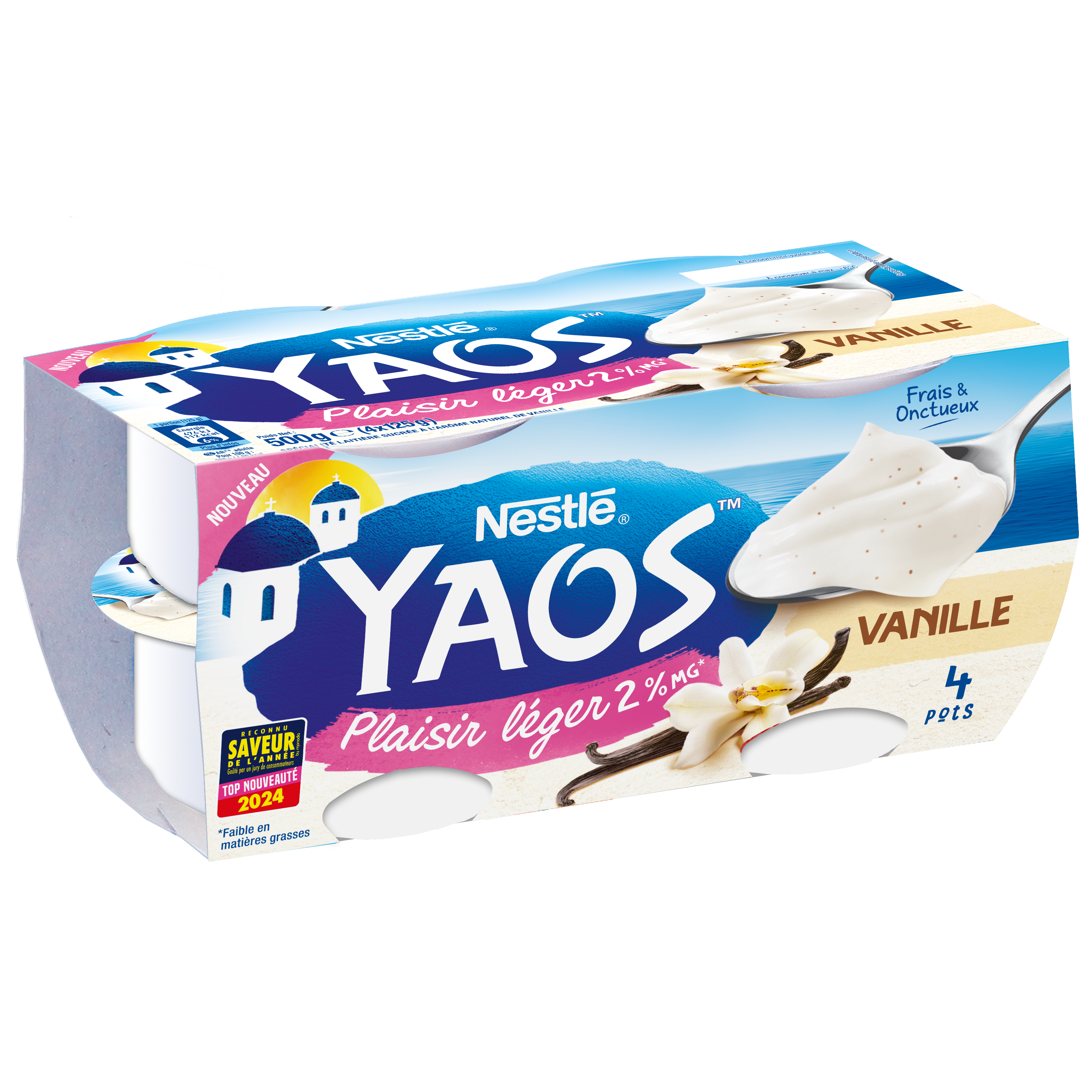 YAOS Plaisir Léger 2% Vanille 4x125g