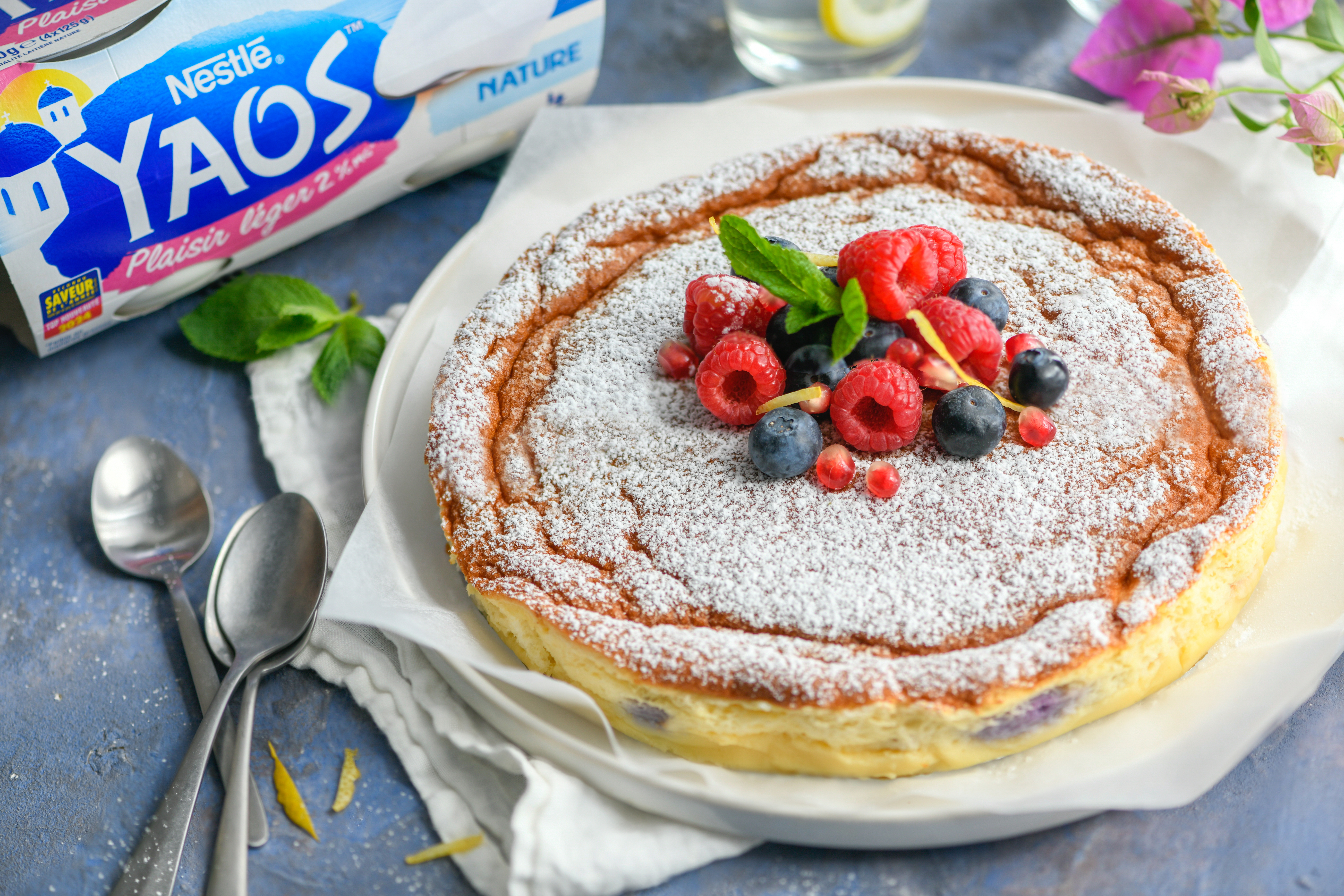Recette de Gâteau Nuage au YAOS et Fruits Rouges