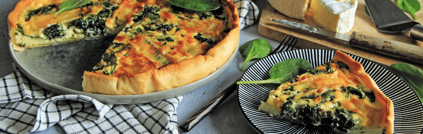 Recette de Quiche aux épinards et au camembert Lanquetot