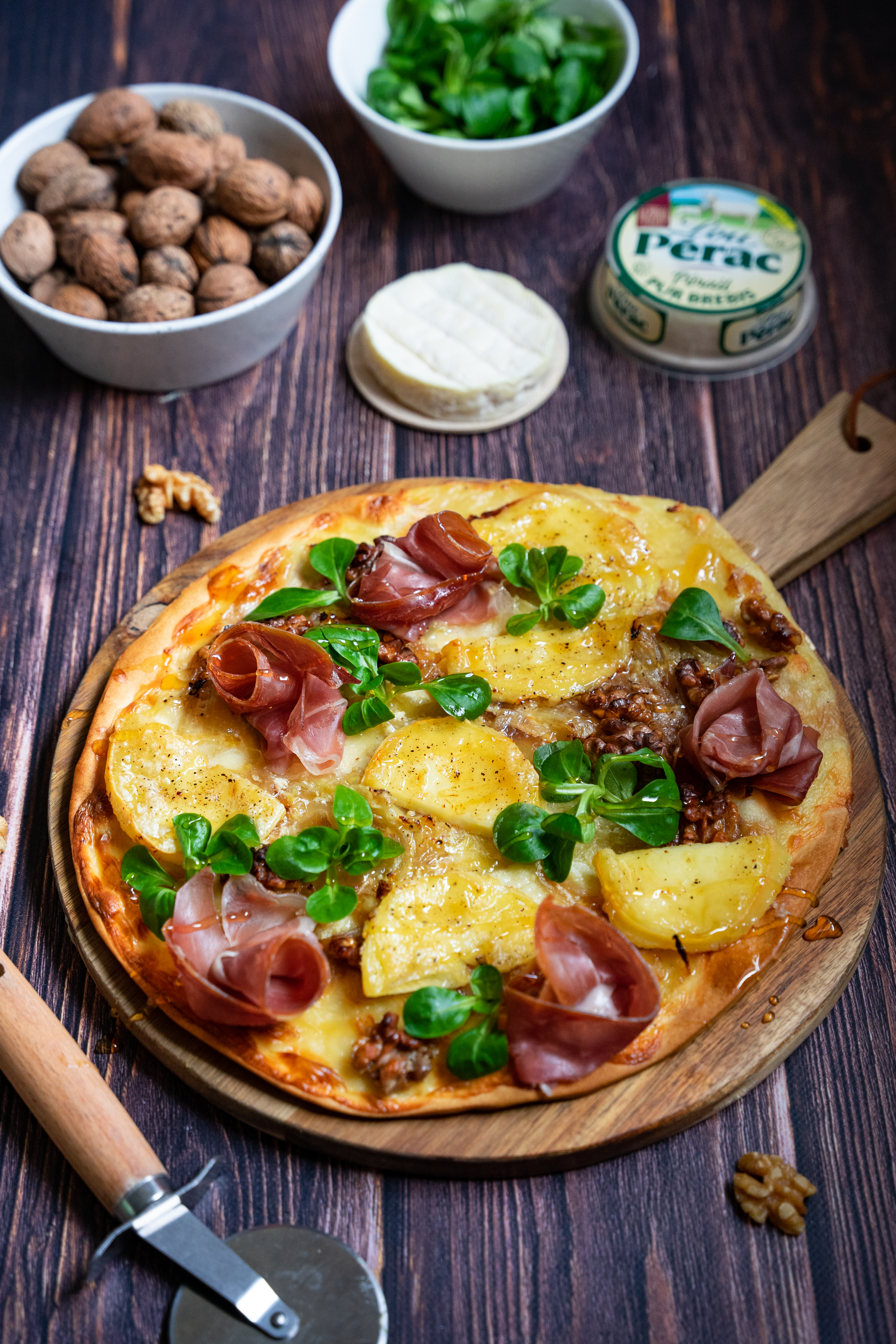 Recette de Pizza Perail et miel
