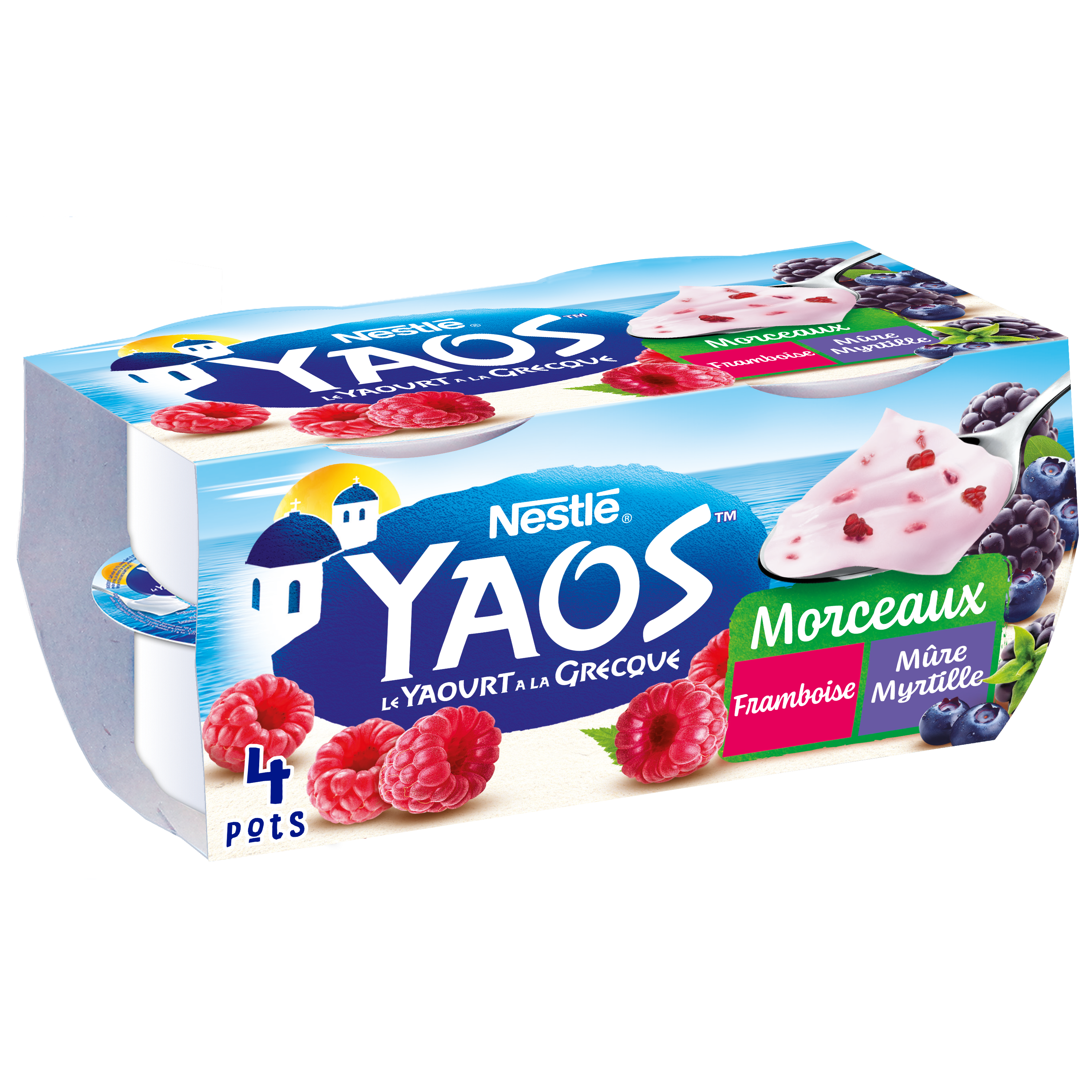 Panaché morceaux Framboise et Mure-Myrtille YAOS