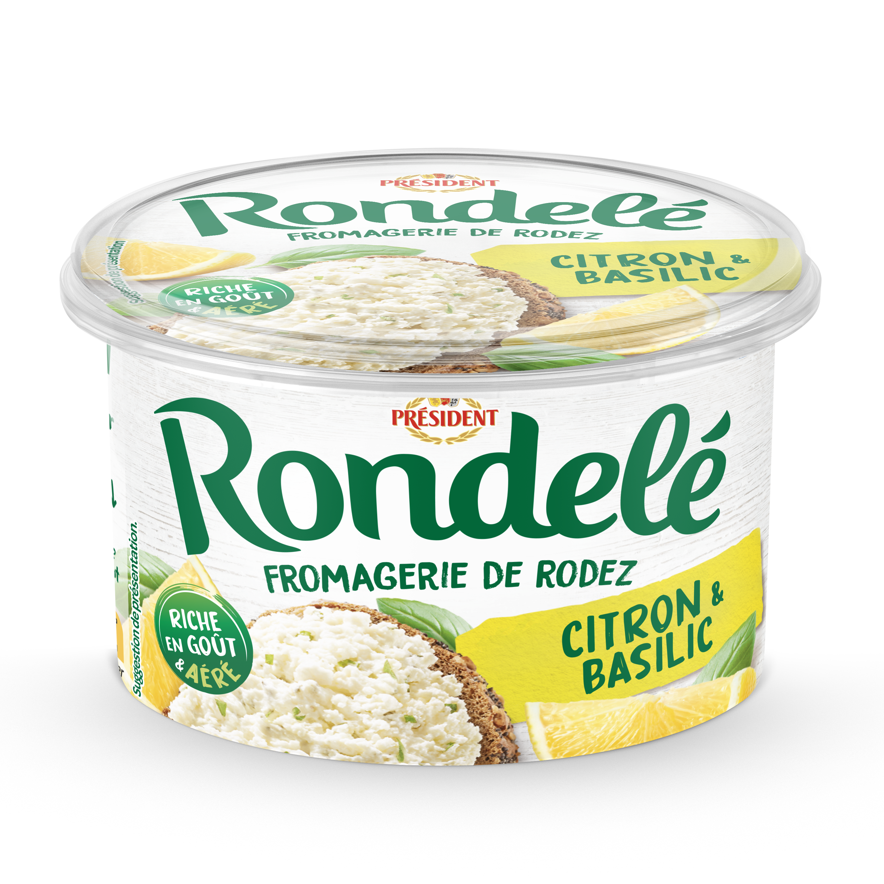 Packshot Rondelé Citron & Basilic 