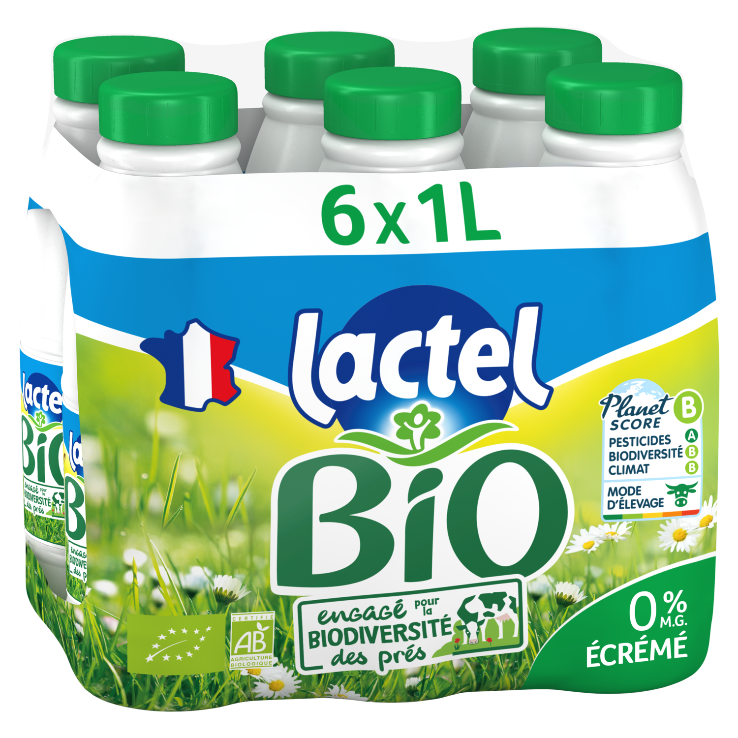 Lactel Bio écrémé 6x1L