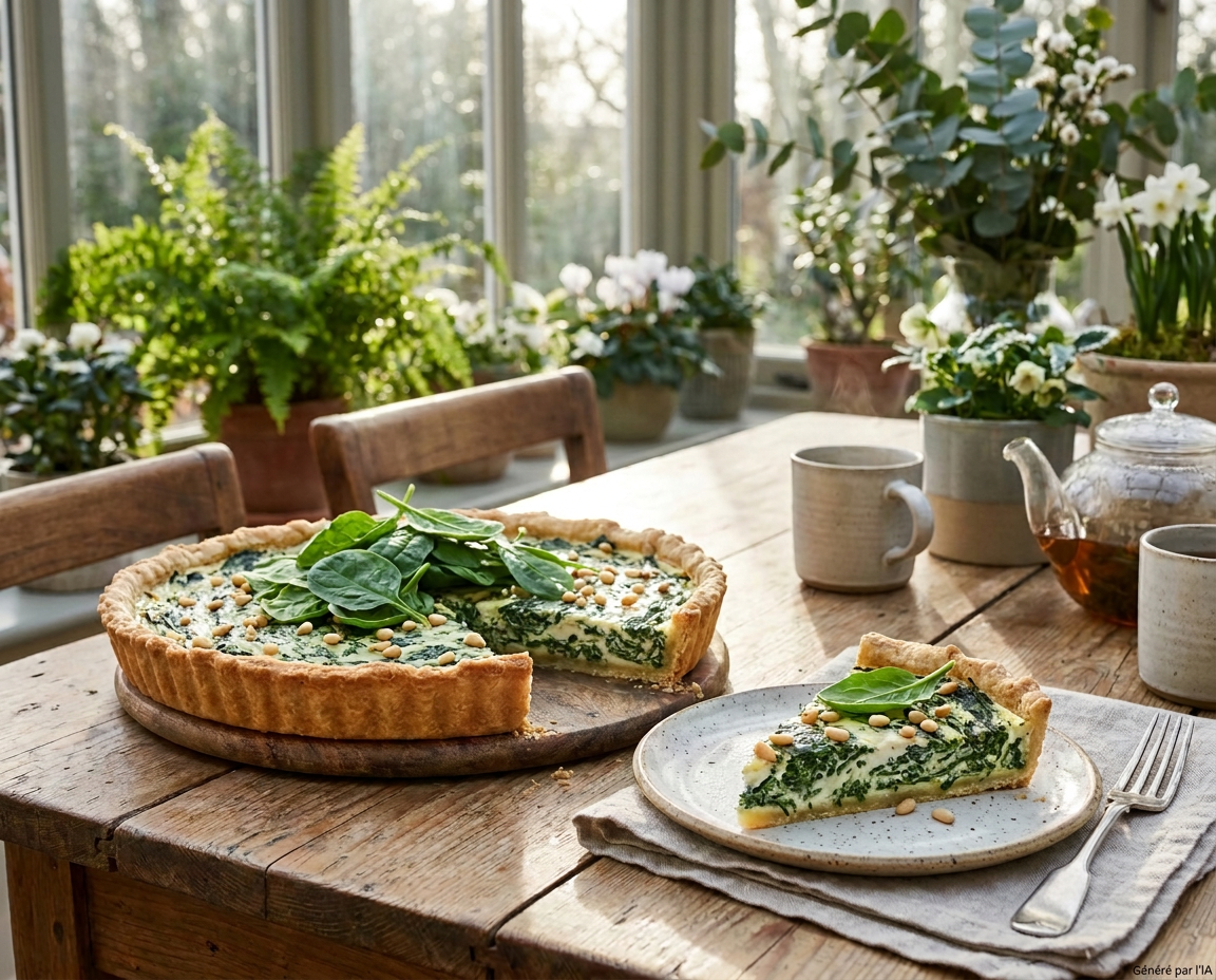 Recette de Tarte épinards-yaourt du jardin avec La Laitière