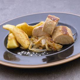 Recette de Boudin blanc aux pommes caramélisées