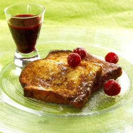 Recette de Brioche perdue, coulis de fruits rouges