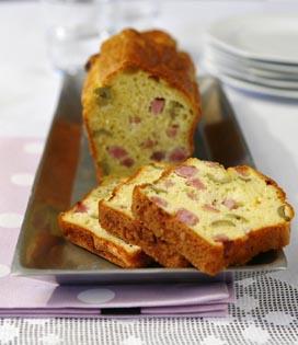 Recette de Cake au jambon et aux olives