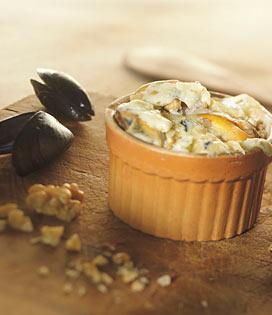 Recette de Cassolette de moules au Bleu des Causses 