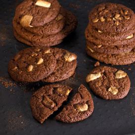 Recette de Cookies au chocolat noir et blanc
