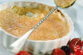 Crème brulée aux fruits rouges