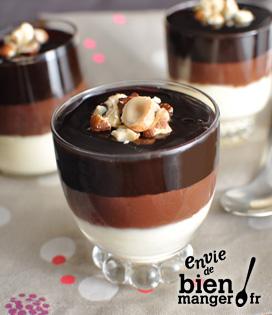 Recette de Crème aux 3 chocolats