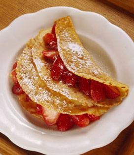 Recette de Crêpes aux fraises