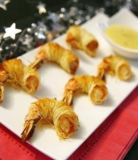 Recette de Crevettes croustillantes et sauce crémeuse aux agrumes