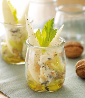 Recette de Émincé de poire au roquefort