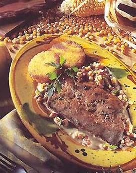 Recette de Escalope de foie de Veau à la Crème de Lard