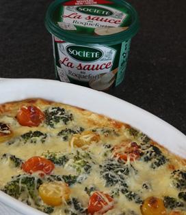 Recette de Flan de brocolis à la sauce au roquefort Société