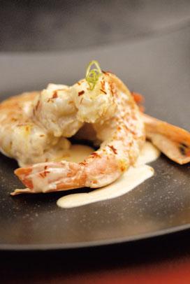 Recette de Gambas à la crème de safran