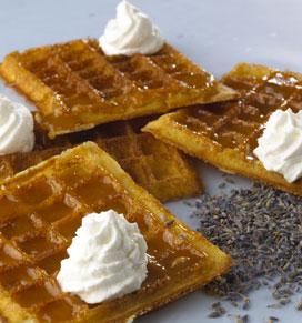 Recette de Gaufre au beurre de miel de lavande