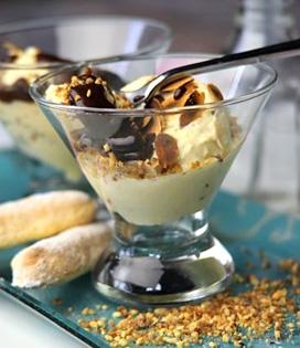 Recette de Glace, Petit Pot de Crème aux éclats d’Amandes La Laitière 