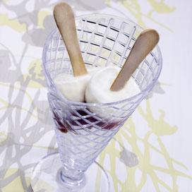 Recette de Glace yaourt rhubarbe