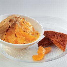 Recette de Gratin d'oranges, glace au pain d'épices