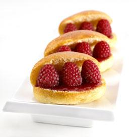 Recette de Navettes fourrées aux framboises