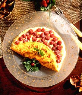 Recette de Omelette aux framboises