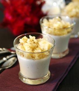Recette de Panna Cotta de foie gras et compotée de pomme verte