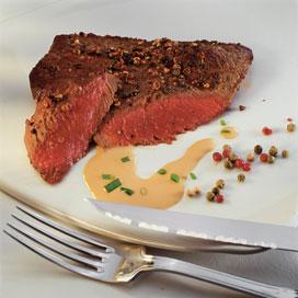 Recette de Pavé de rumsteak aux poivres