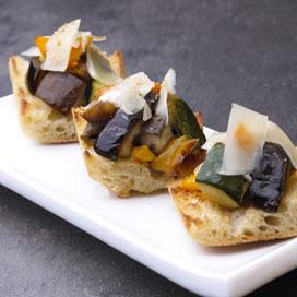 Recette de Petites tartines de légumes et fromage