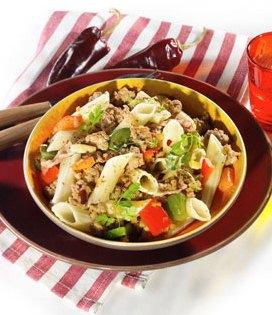 Recette de Piperade de veau aux pennes