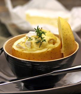 Recette de Pommes rôties au camembert